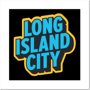 Long Island City Queens Logo - A Minimalist Tribute to Urban Charm Posters and Art